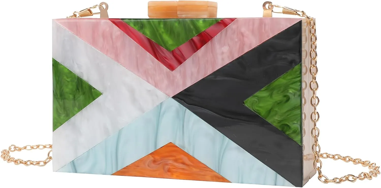 LETODE Acrylic Clutch Bags Purse Perspex Bag Handbags for Women