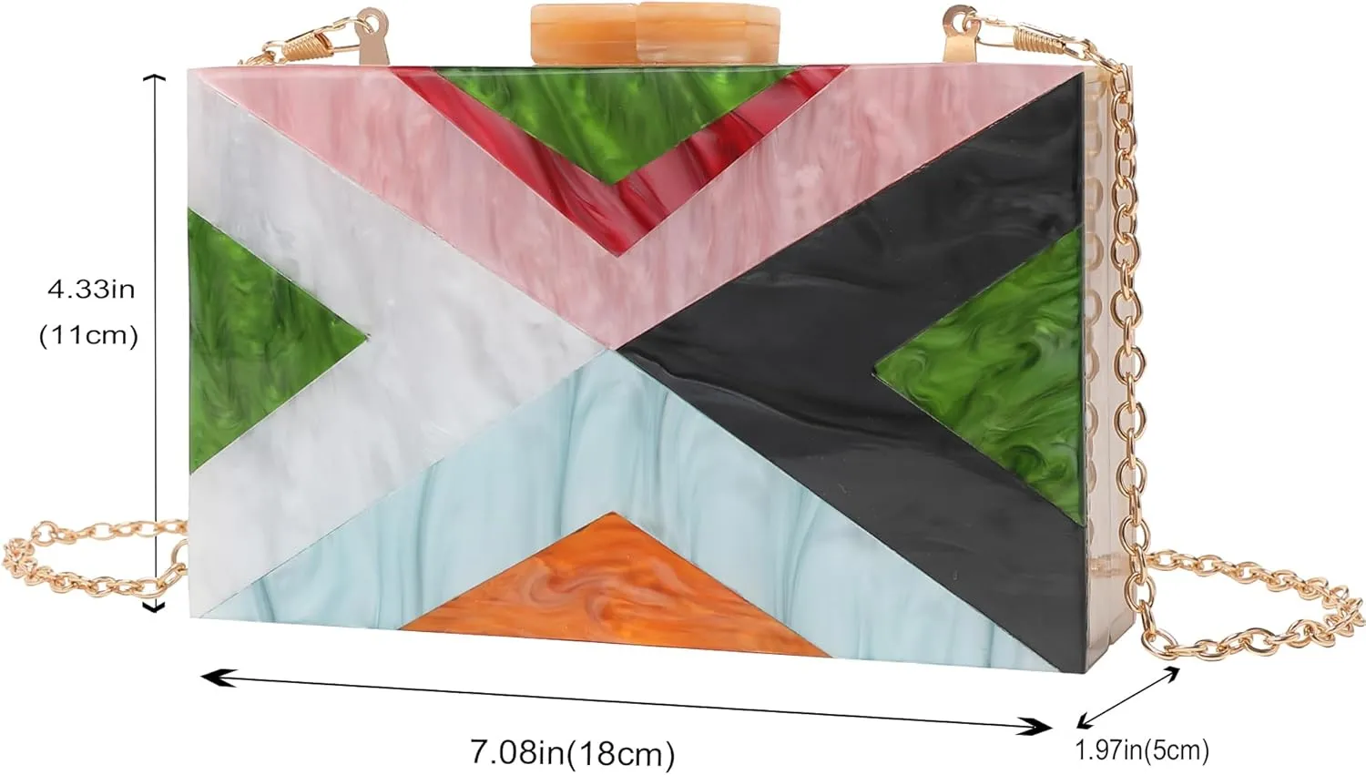 LETODE Acrylic Clutch Bags Purse Perspex Bag Handbags for Women