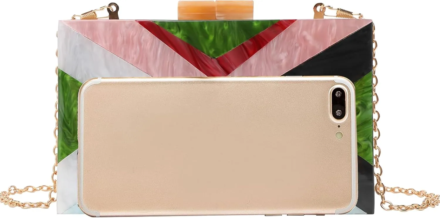 LETODE Acrylic Clutch Bags Purse Perspex Bag Handbags for Women