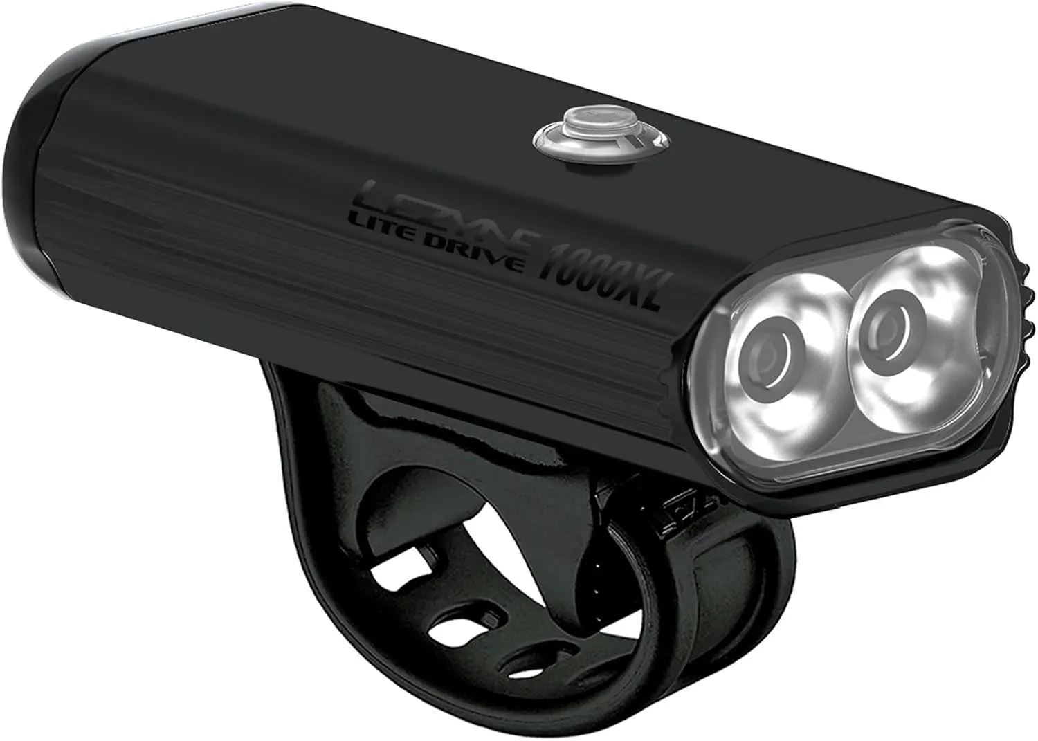 LEZYNE Lite Drive Bicycle Durable USB Rechargeable IPX7 Waterproof White LEDs Front Light w/Multiple Solid & Flash Modes | Silicone Rubber Mounting Strap Included - 1000/1200 Lumens Options