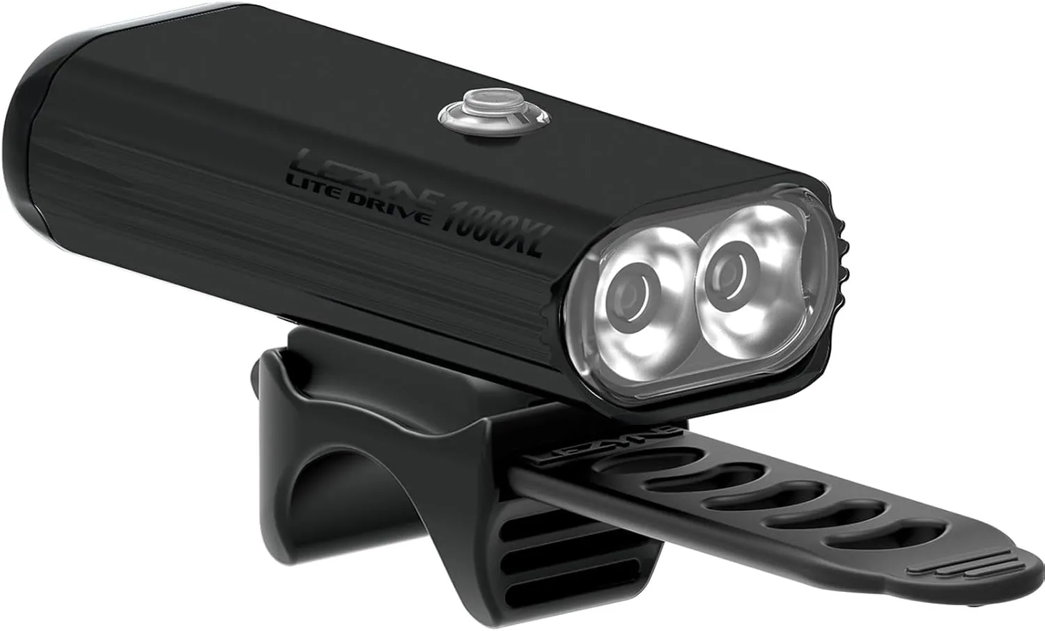 LEZYNE Lite Drive Bicycle Durable USB Rechargeable IPX7 Waterproof White LEDs Front Light w/Multiple Solid & Flash Modes | Silicone Rubber Mounting Strap Included - 1000/1200 Lumens Options