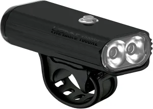 LEZYNE Lite Drive Bicycle Durable USB Rechargeable IPX7 Waterproof White LEDs Front Light w/Multiple Solid & Flash Modes | Silicone Rubber Mounting Strap Included - 1000/1200 Lumens Options