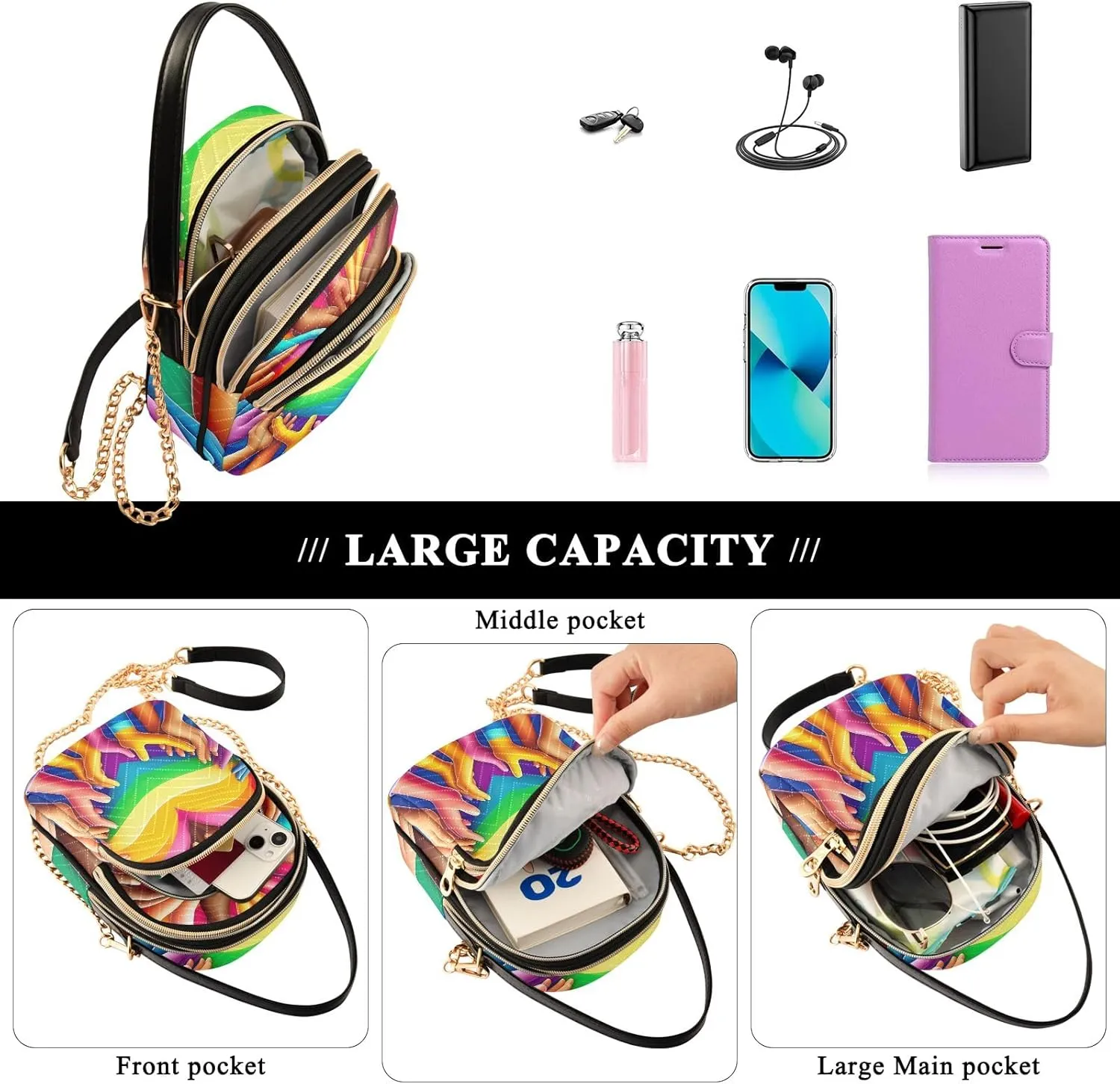 LGBT Pride Month Bags Crossbody Handbags for Women