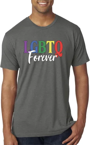 LGBTQ Forever LGBT Pride Mens Premium Tri Blend T-Shirt