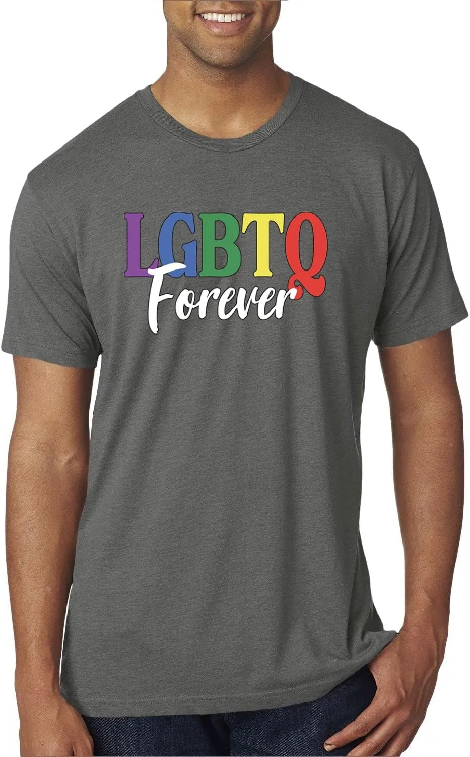 LGBTQ Forever LGBT Pride Mens Premium Tri Blend T-Shirt