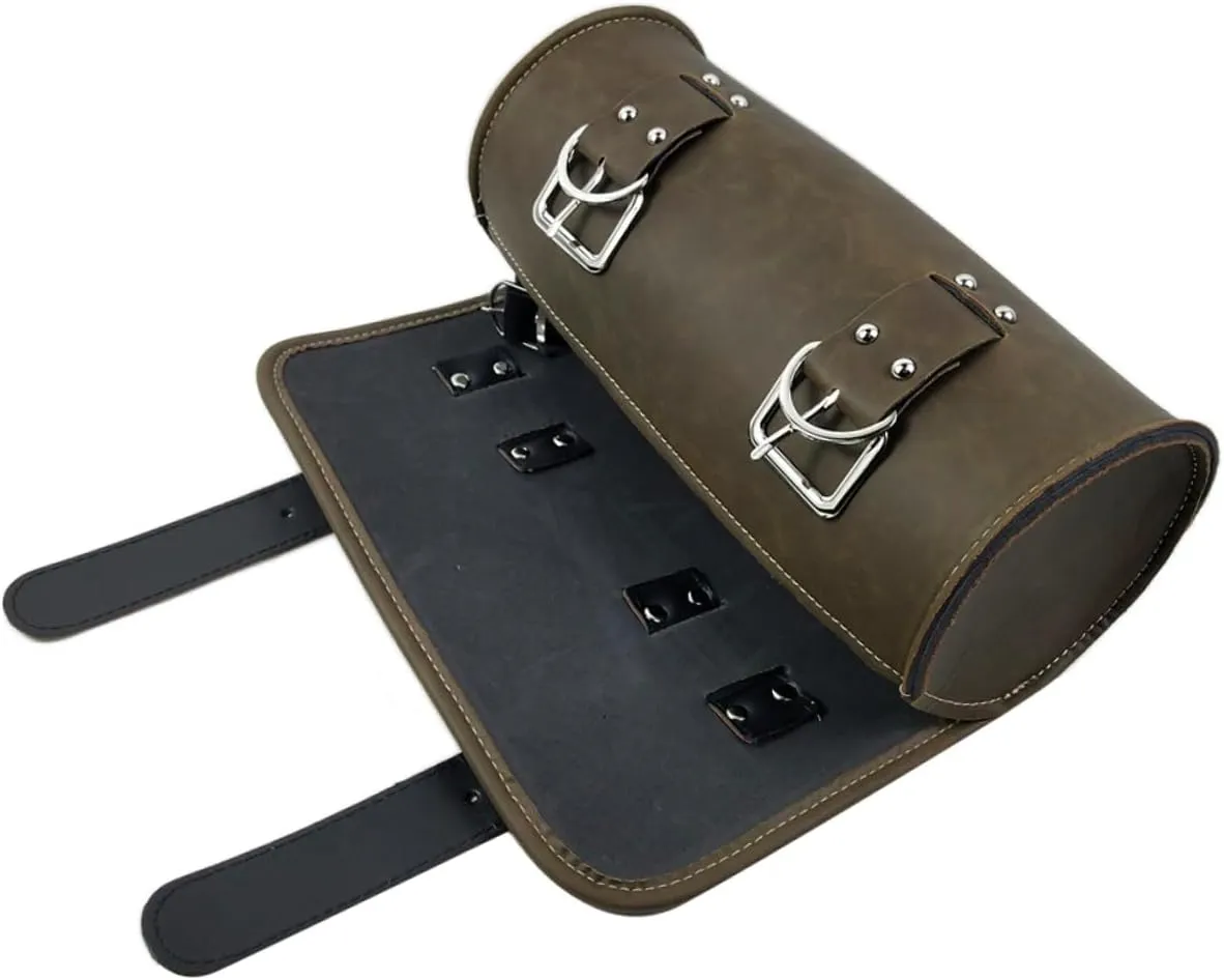 LIFKOME Motorcycle Handlebar Bag PU Cruiser Pack for Personal Items Durable Design Fits Various Motorcycles