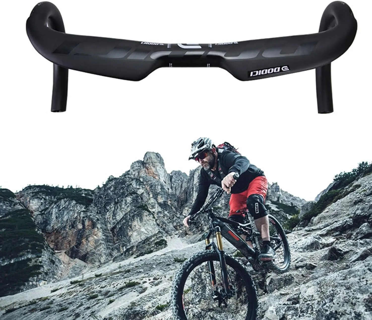 Lightweight Carbon Fiber Road Bike Handlebar, 31.8mm Drop Bar, 3K Finish, Anti-Shock, Durable, Perfect for Road, Gravel Bikes (420MM)