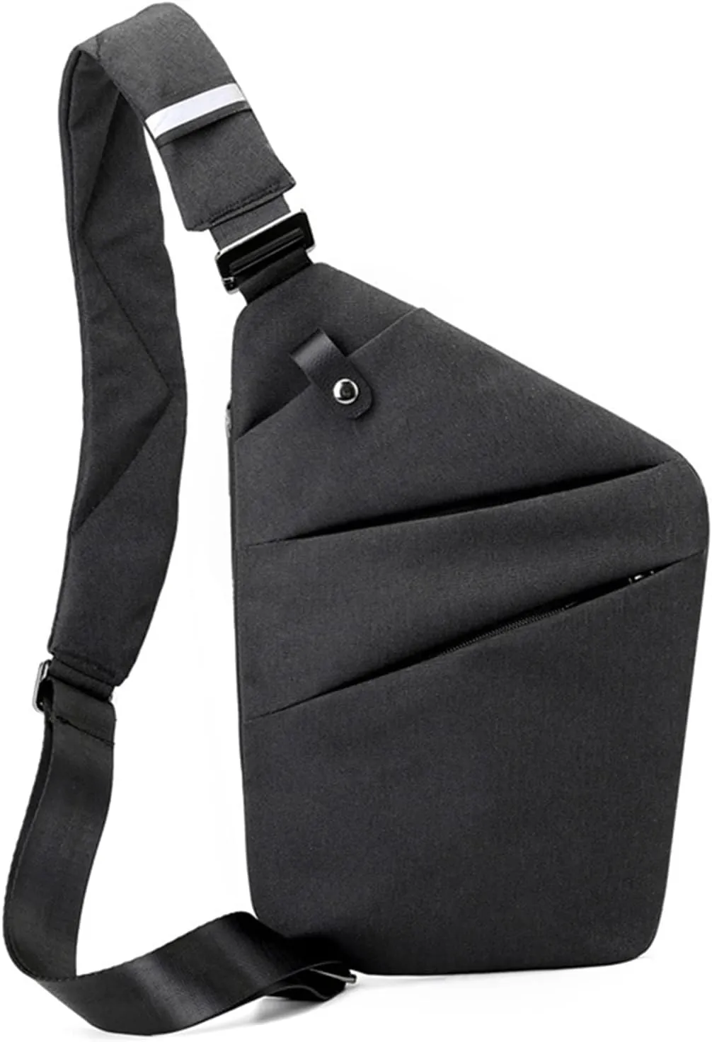 LInGSHI Personal Flex Bag Chest Sling Bag, Right - Left Handed Crossbody Bags, Small Shoulder Bag, for Men Women, for Outdoor (Black, Left)
