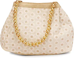 LONGING TO BUY Indian Ethnic Potli Handbag, Embroidered Evening Bag