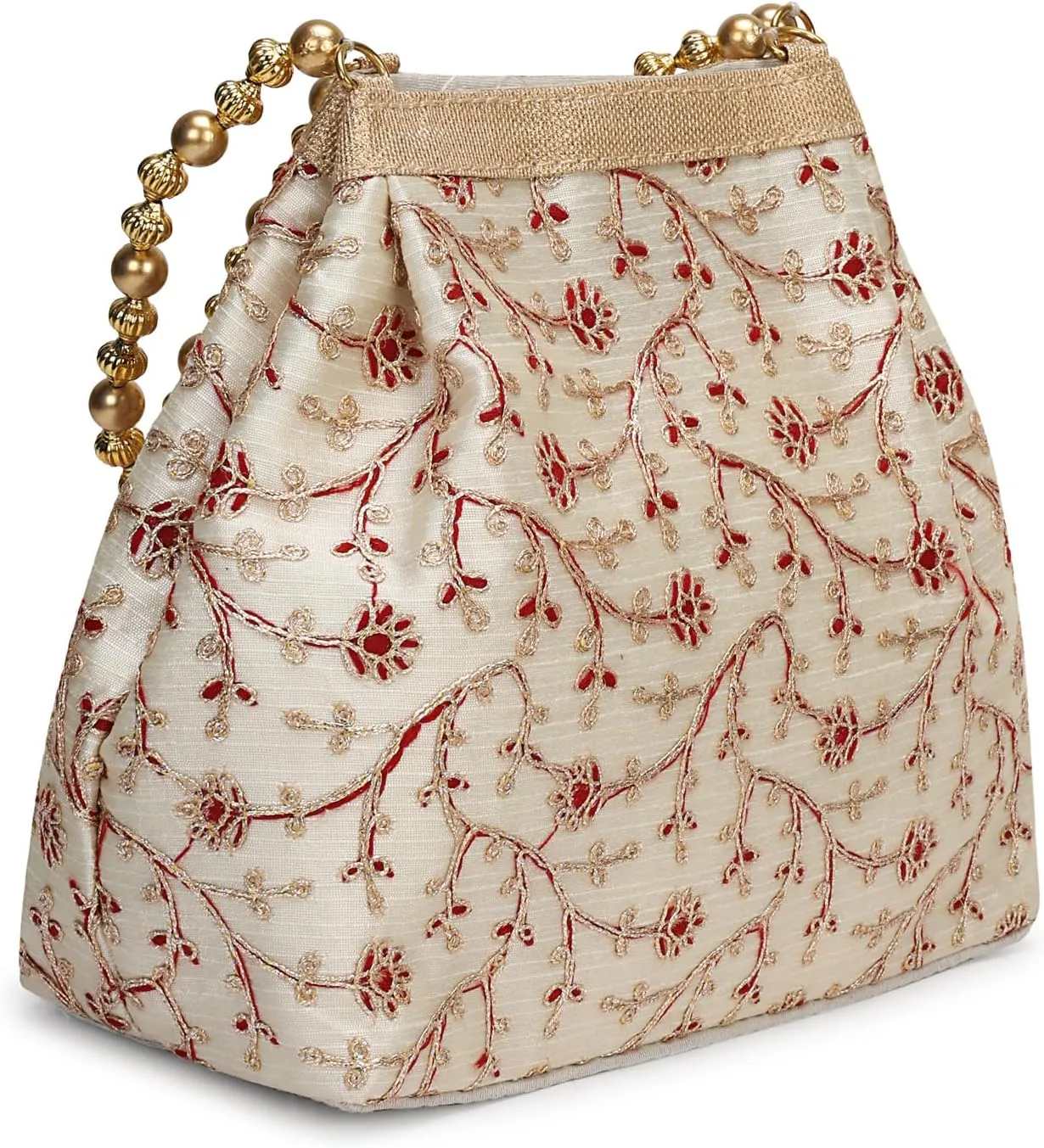 LONGING TO BUY Indian Ethnic Potli Handbag, Embroidered Evening Bag