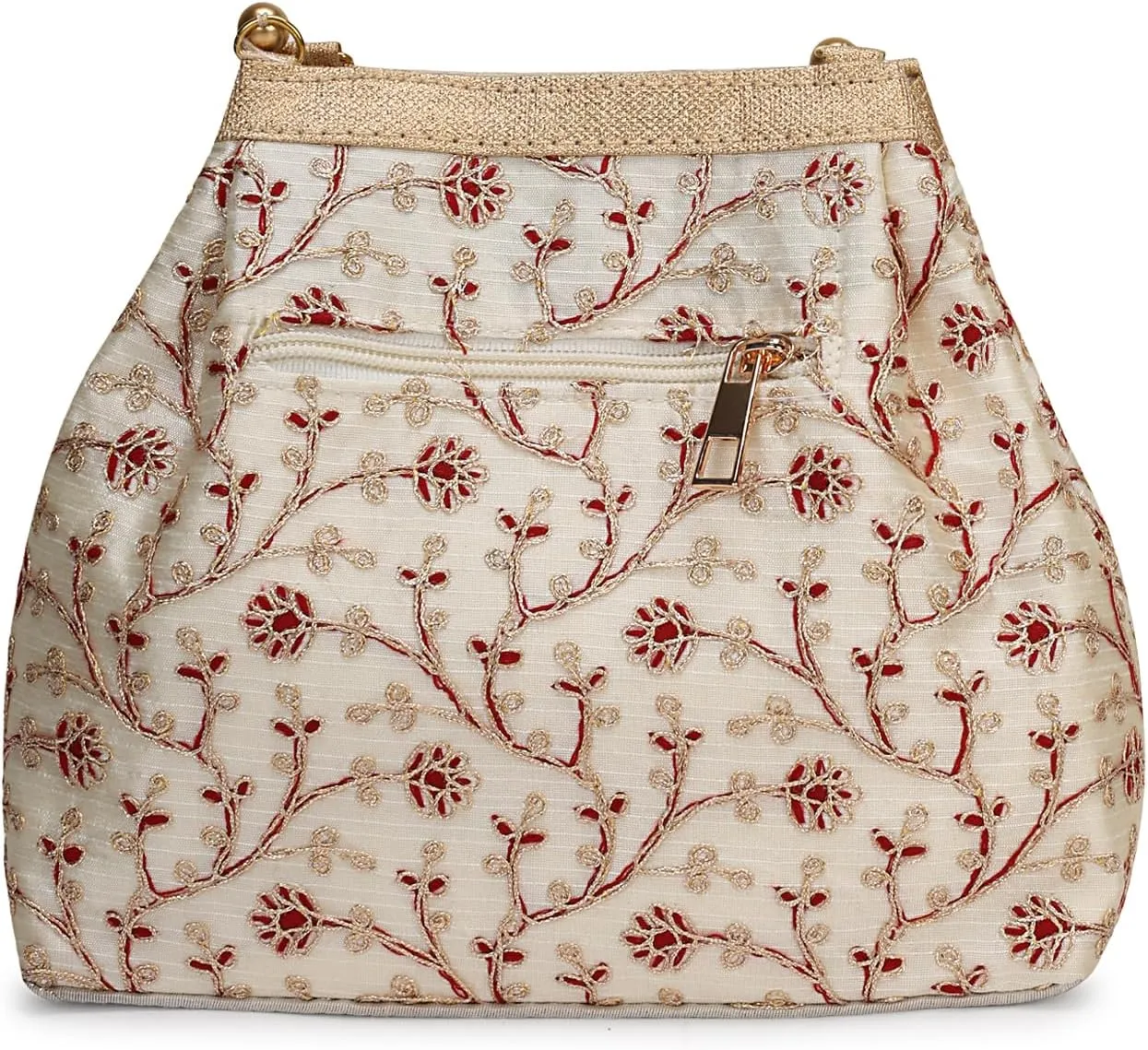 LONGING TO BUY Indian Ethnic Potli Handbag, Embroidered Evening Bag