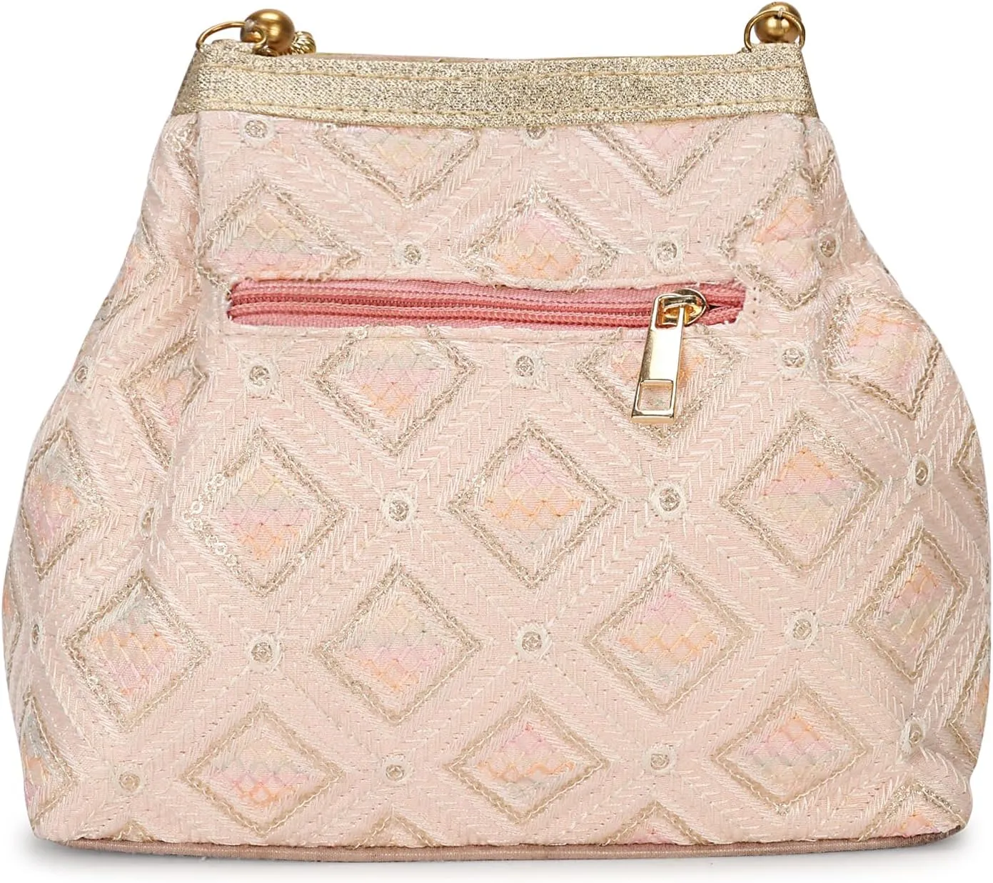 LONGING TO BUY Indian Ethnic Potli Handbag, Embroidered Evening Bag