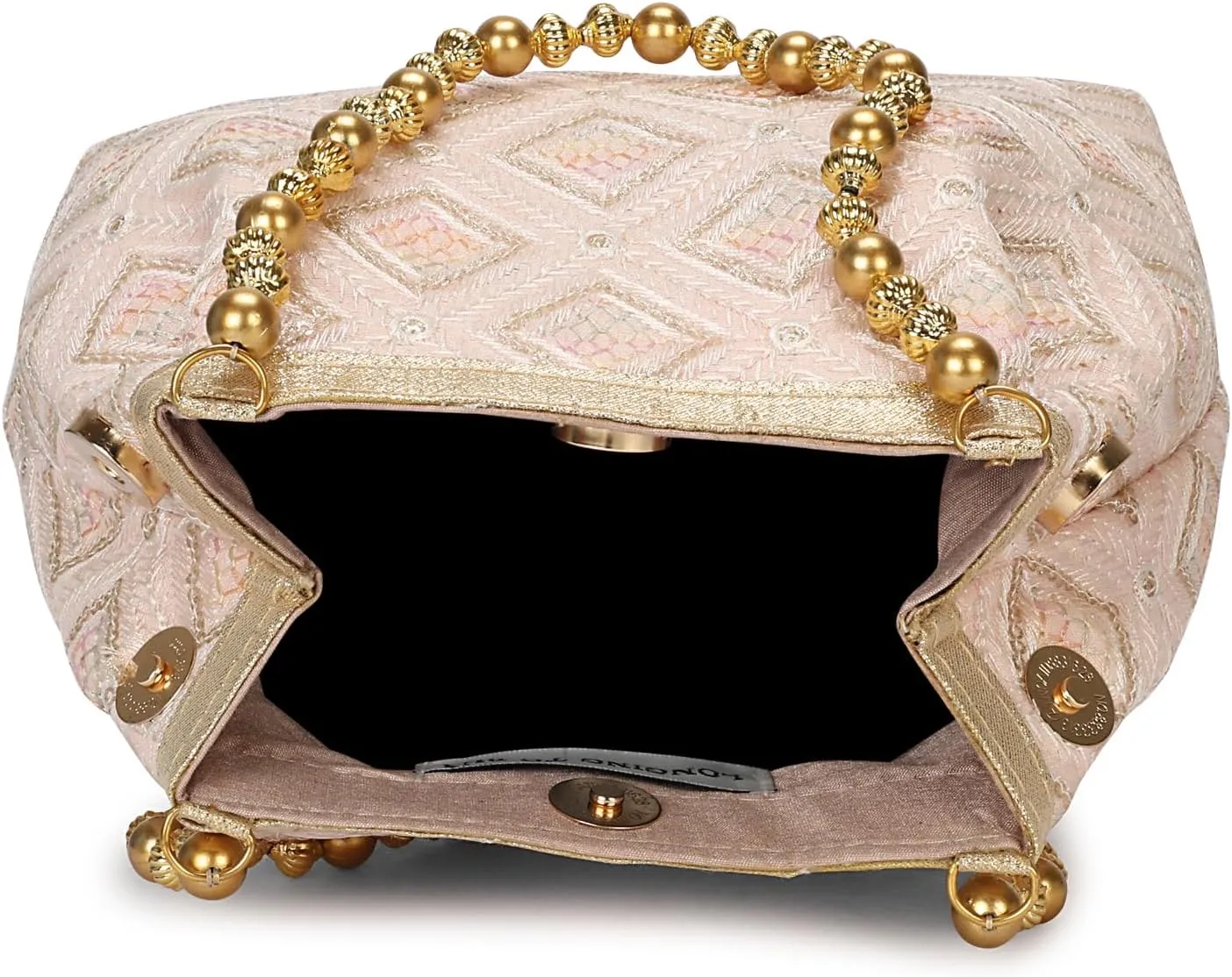 LONGING TO BUY Indian Ethnic Potli Handbag, Embroidered Evening Bag