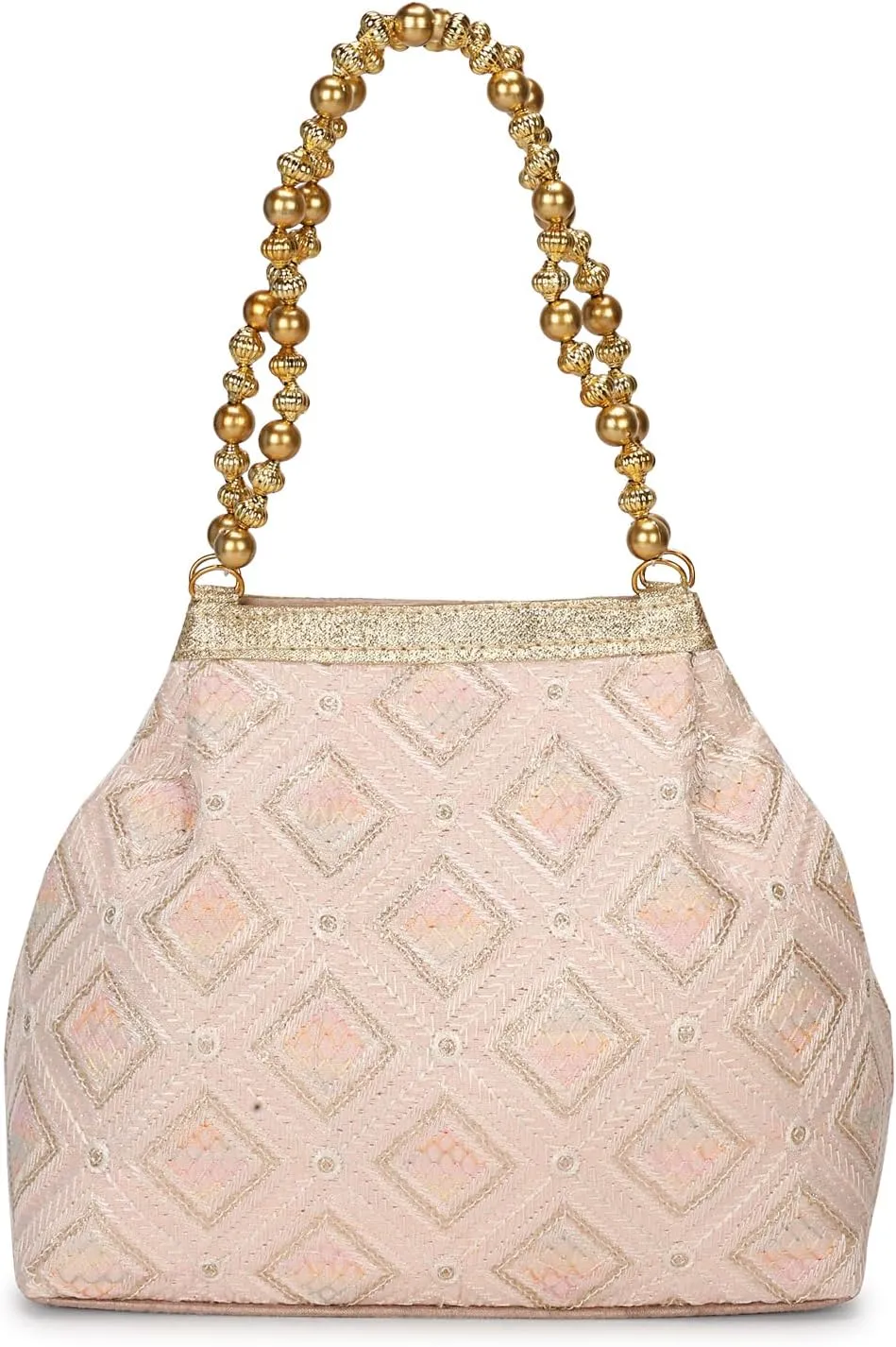 LONGING TO BUY Indian Ethnic Potli Handbag, Embroidered Evening Bag