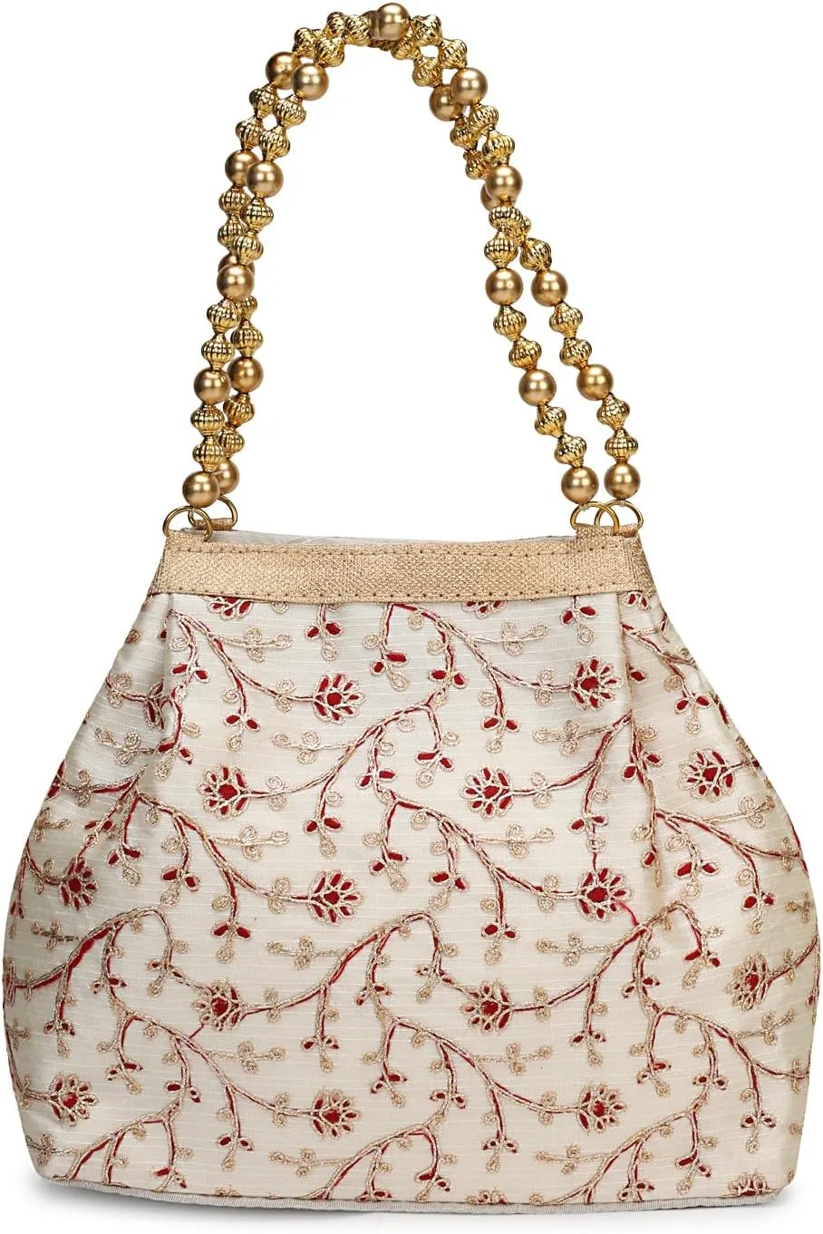 LONGING TO BUY Indian Ethnic Potli Handbag, Embroidered Evening Bag