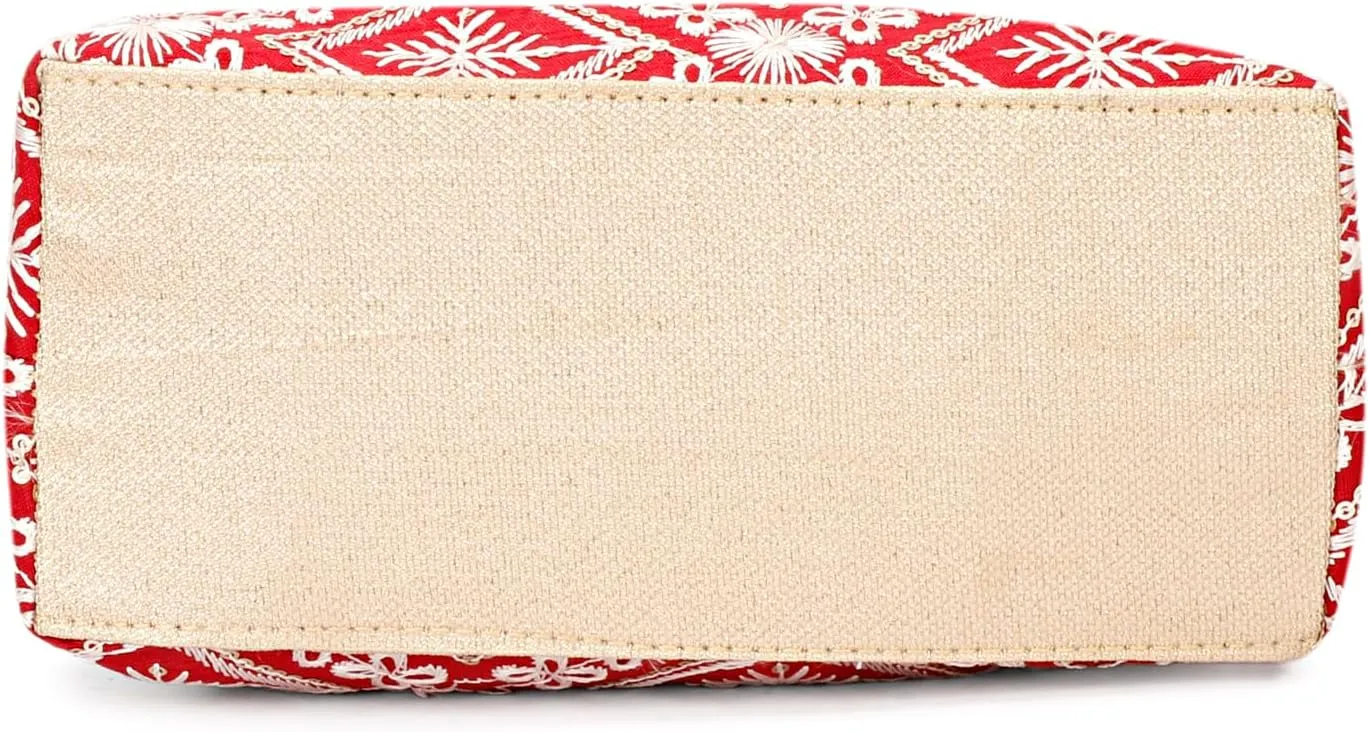 LONGING TO BUY Potli Bags for Women Embroidered Evening Purses with Gold Pearl Handle, Indian Women Potli Bags for Wedding