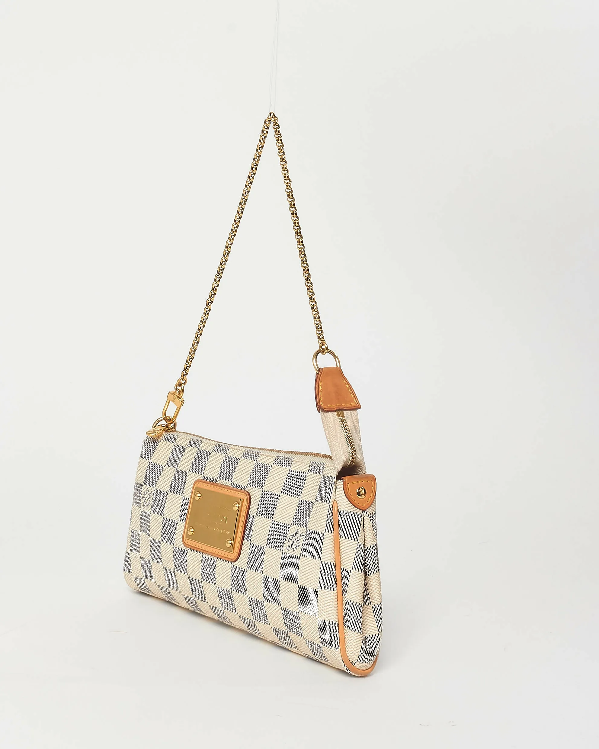 Louis Vuitton Damier Azur Coated Canvas Eva Crossbody Clutch Bag
