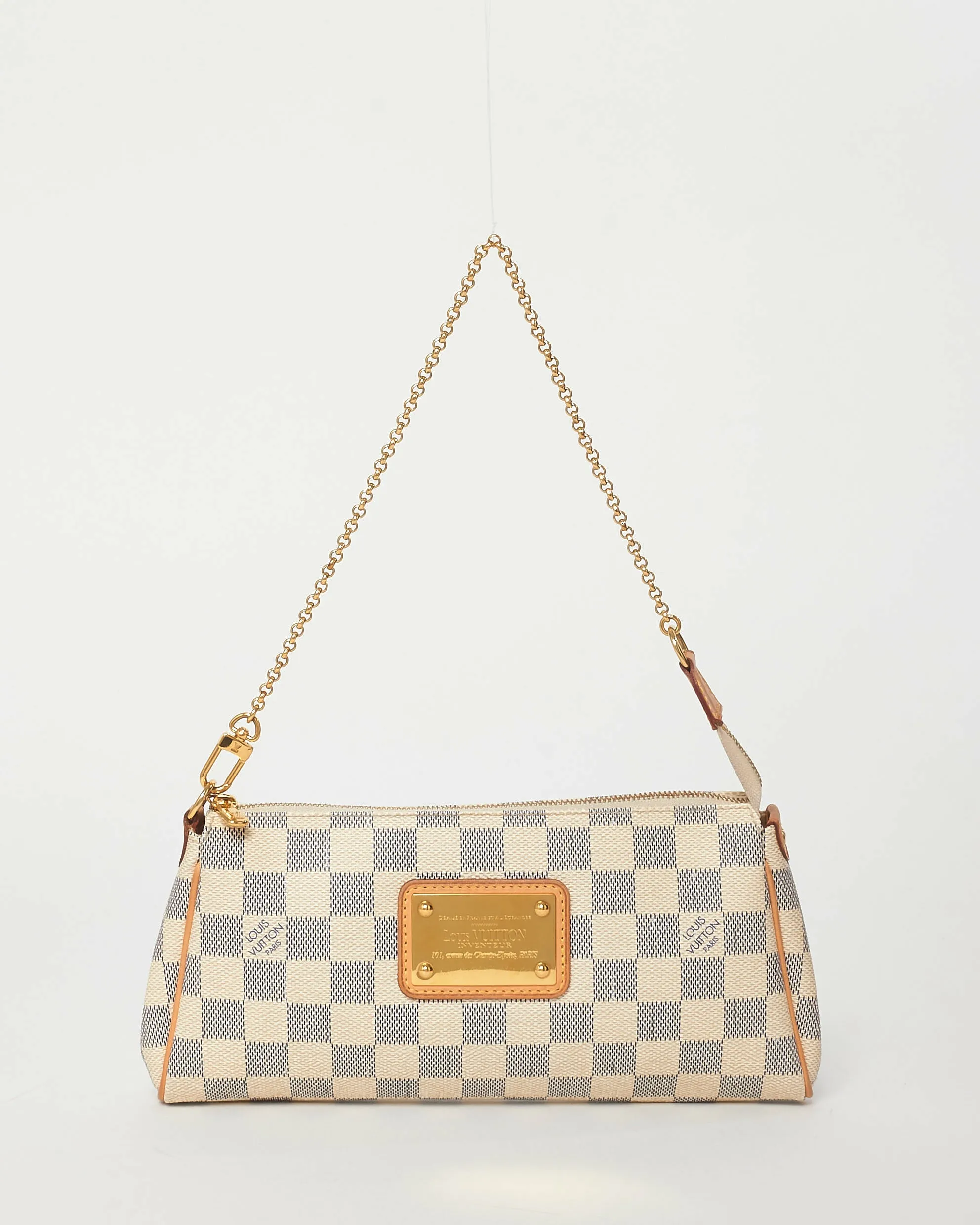 Louis Vuitton Damier Azur Coated Canvas Eva Crossbody Clutch Bag
