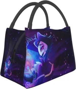 Lunch Bag Helluva Anime Boss Portable Reusable Lunch Box Insulated Lunch Tote for Office Outdoor Picnic Women Men Handbags Tote 11 X 6.5 X 7in