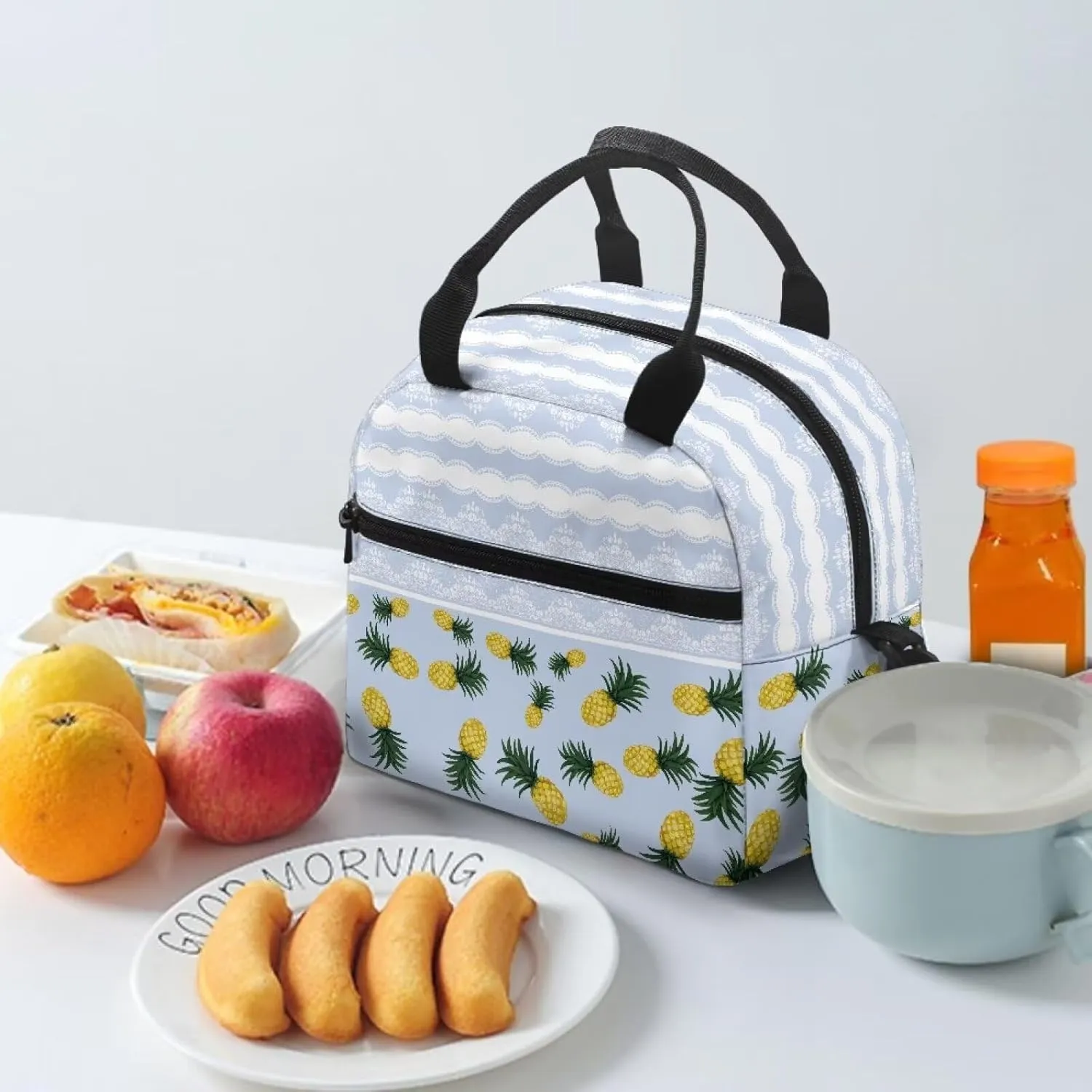 Lunch Bag Lunch Box for Women Men Reusable Insulated Lunch Tote Bag Leakproof Thermal Cooler Sack Food Handbags Case High Capacity for Travel Work School Picnic