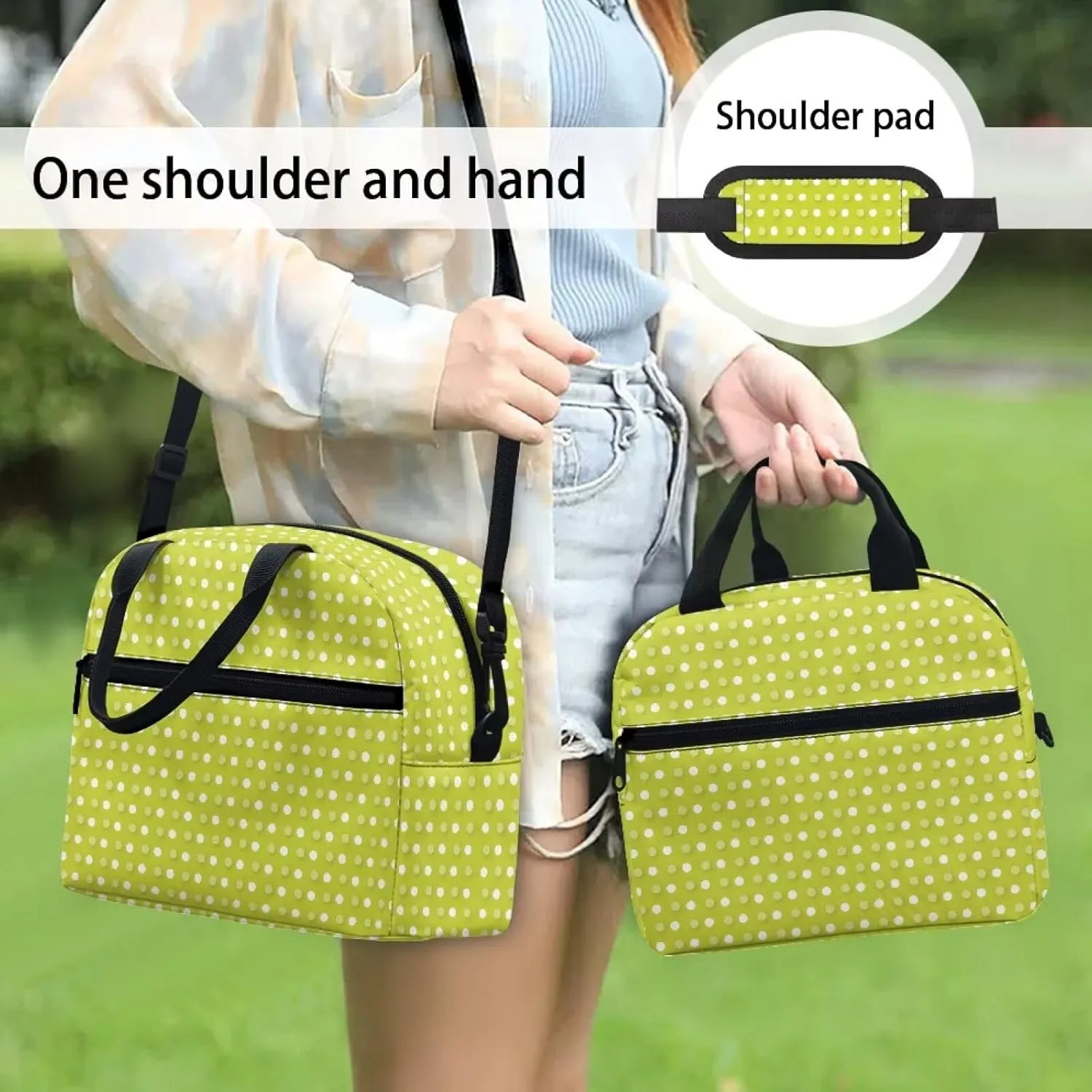 Lunch Bag Lunch Box for Women Men Reusable Insulated Lunch Tote Bag Leakproof Thermal Cooler Sack Food Handbags Case High Capacity for Travel Work School Picnic