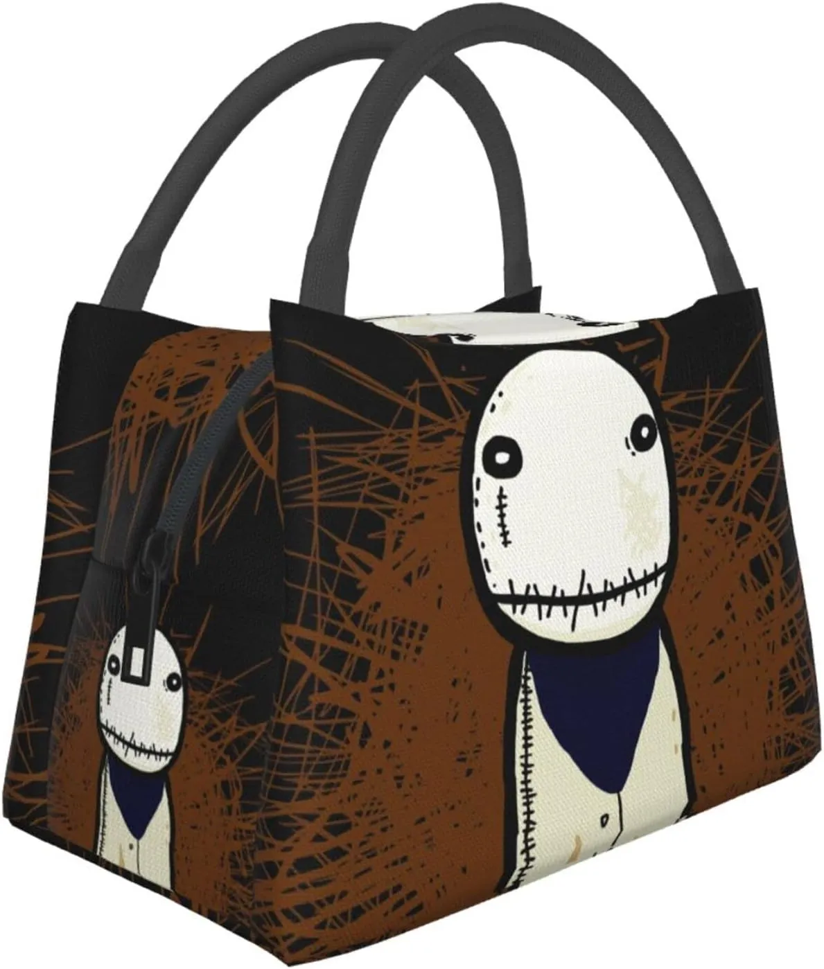Lunch Bag Salad Anime Fingers Portable Reusable Lunch Box Insulated Lunch Tote for Office Outdoor Picnic Women Men Handbags Tote 11 X 6.5 X 7in