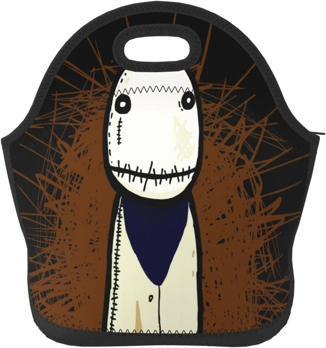 Lunch Bag Salad Anime Fingers Portable Reusable Lunch Box Insulated Neoprene Lunch Tote for Office Outdoor Picnic Women Men Handbags Tote 11 X 11.4 X 5.5in