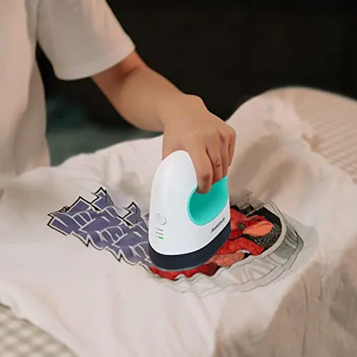 MAIKESUB Mini Heat Press Machine Easy to Use for T Shirts Shoes Hats Small HTV Iron on Vinyl Projects Portable Heating Transfer Iron Green (Green)
