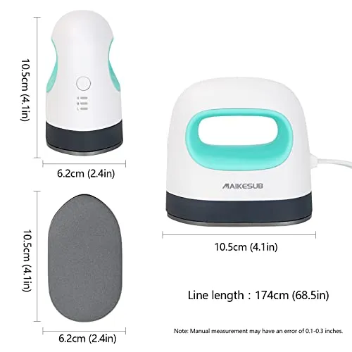 MAIKESUB Mini Heat Press Machine Easy to Use for T Shirts Shoes Hats Small HTV Iron on Vinyl Projects Portable Heating Transfer Iron Green (Green)