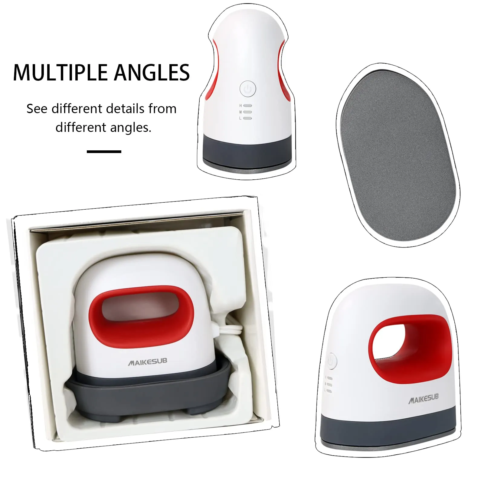 MAIKESUB Mini Heat Press Machine Easy to Use for T Shirts Shoes Hats Small HTV Iron on Vinyl Projects Portable Heating Transfer Iron Red