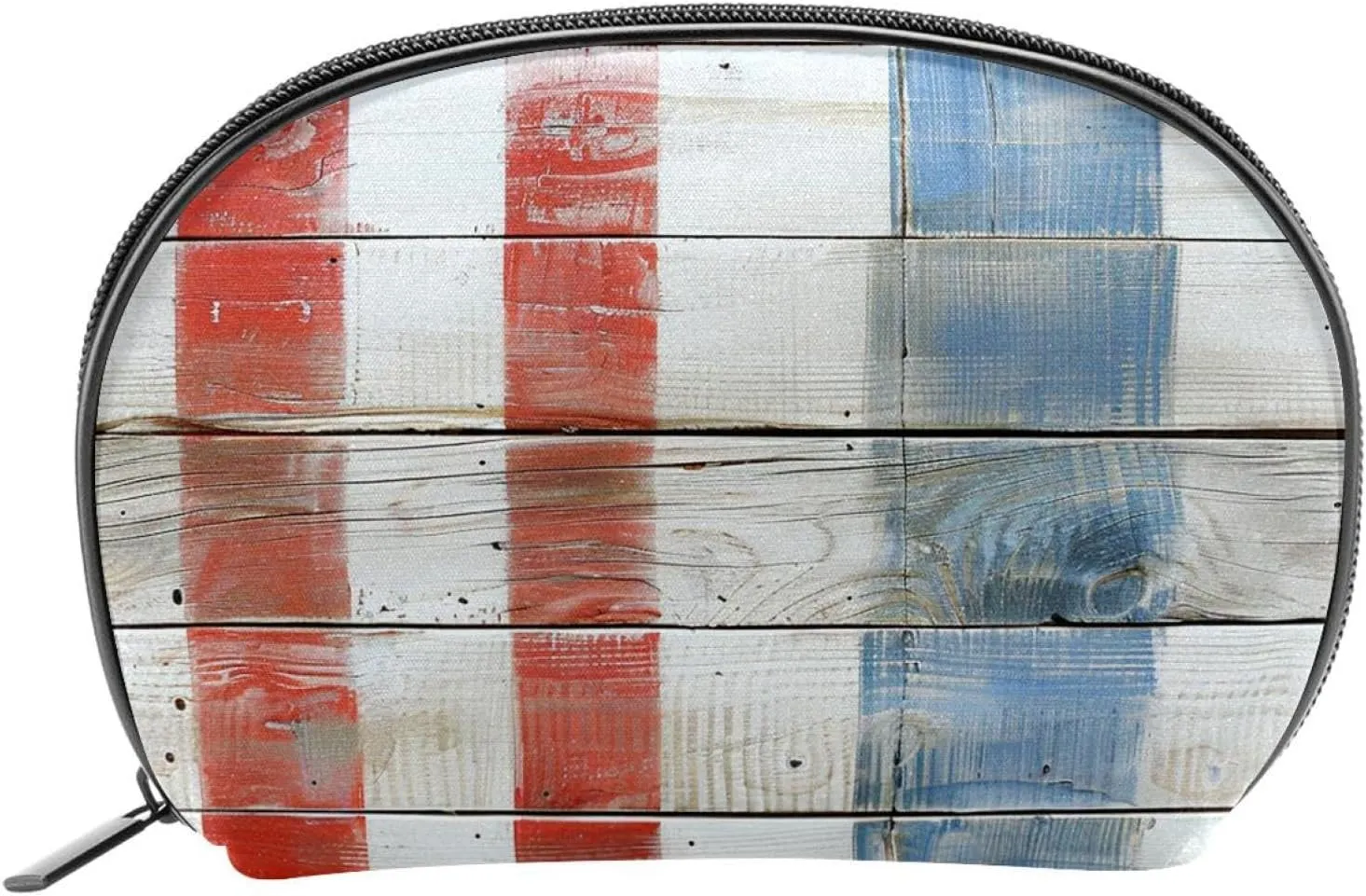 Makeup Bag Organizer,Cosmetic Bags for Women,Colorful Wooden Boards Painted,Small Makeup Pouch