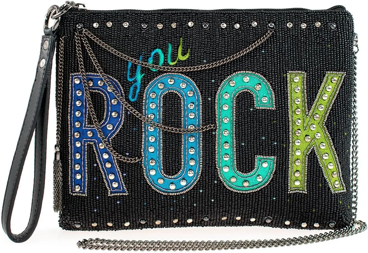 Mary Frances You Rock Beaded Crossbody Wristlet Handbag, Multicolor