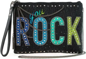 Mary Frances You Rock Beaded Crossbody Wristlet Handbag, Multicolor