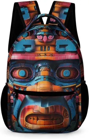 Maya Face Mask Travel Laptop Backpack Durable Computer Bag Daypack for Men Women
