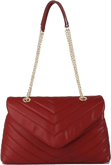 MECOLOR Women’s Fashion Crossbody Bags Lightweight Adjustable Chain Strap Quilted Designer Popular Handbags Shoulder Bag