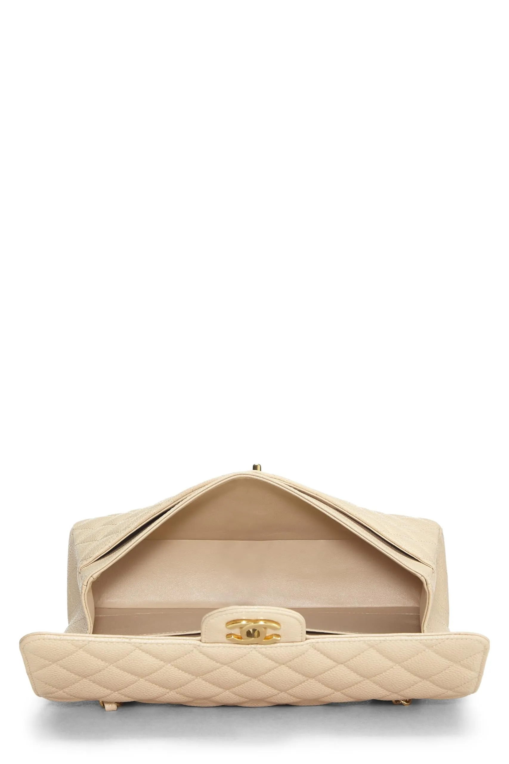 Medium, Flap Beige Beige International tracking Classic Quilted Chanel, Lambskin Double  Final clearance