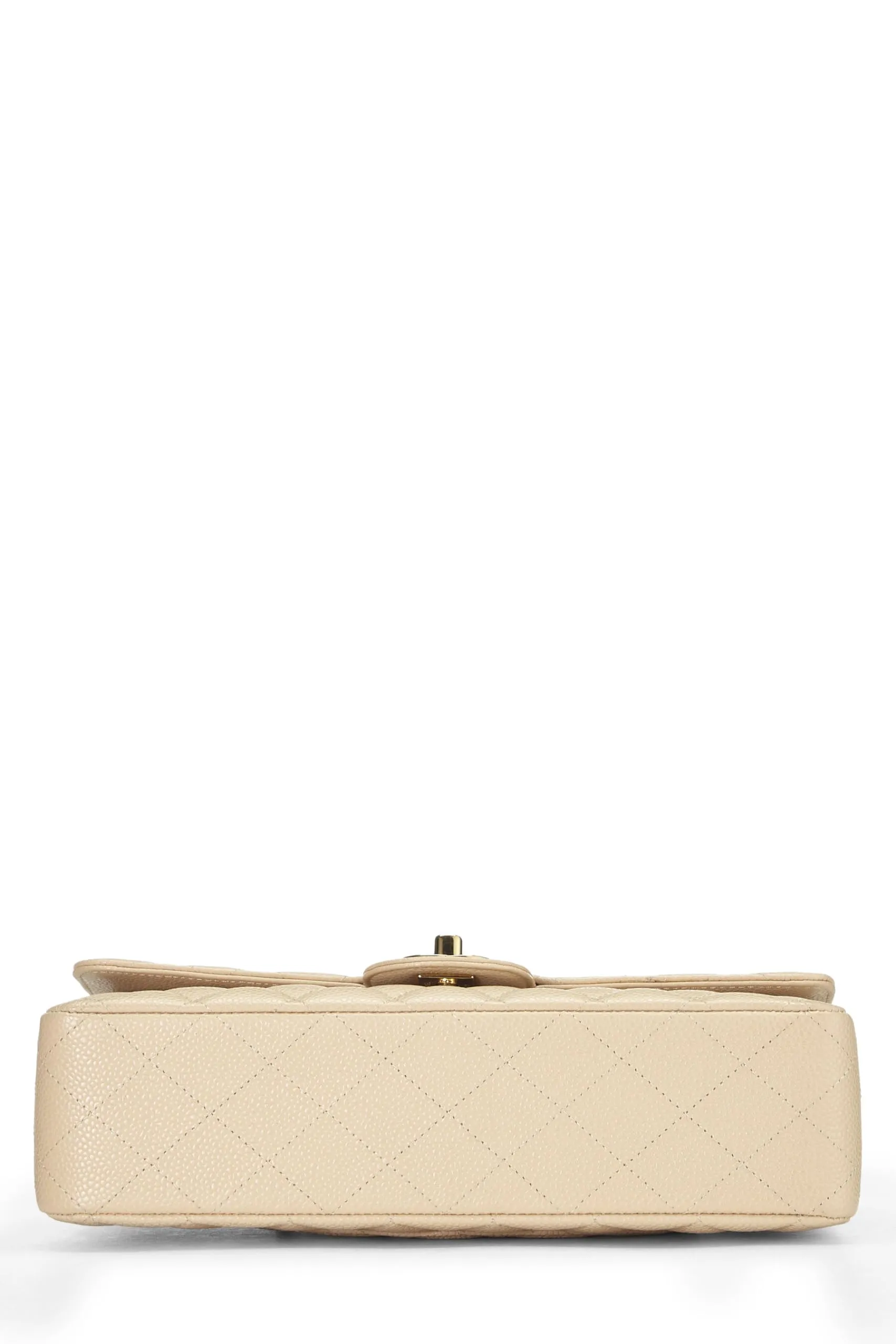 Medium, Flap Beige Beige International tracking Classic Quilted Chanel, Lambskin Double  Final clearance