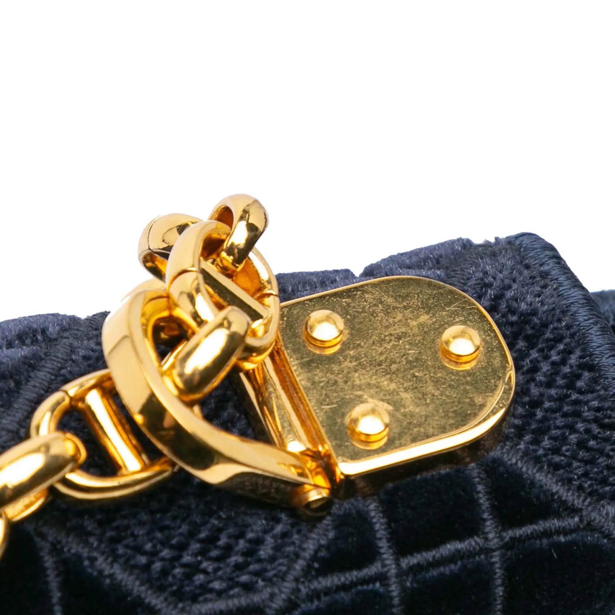 Medium Velvet Cannage Caro Bag