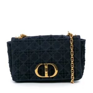 Medium Velvet Cannage Caro Bag