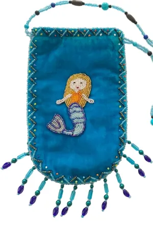 Mermaid Pattern Velvet Crossbody Bags VXL0609-Mermaid