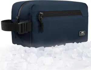 MIER Freezable Snack Bags Small Frozen Mini Cooler Lunch Bag Freezer Insulated Pouch for Adults Work Travel On-the-go,Dark Blue