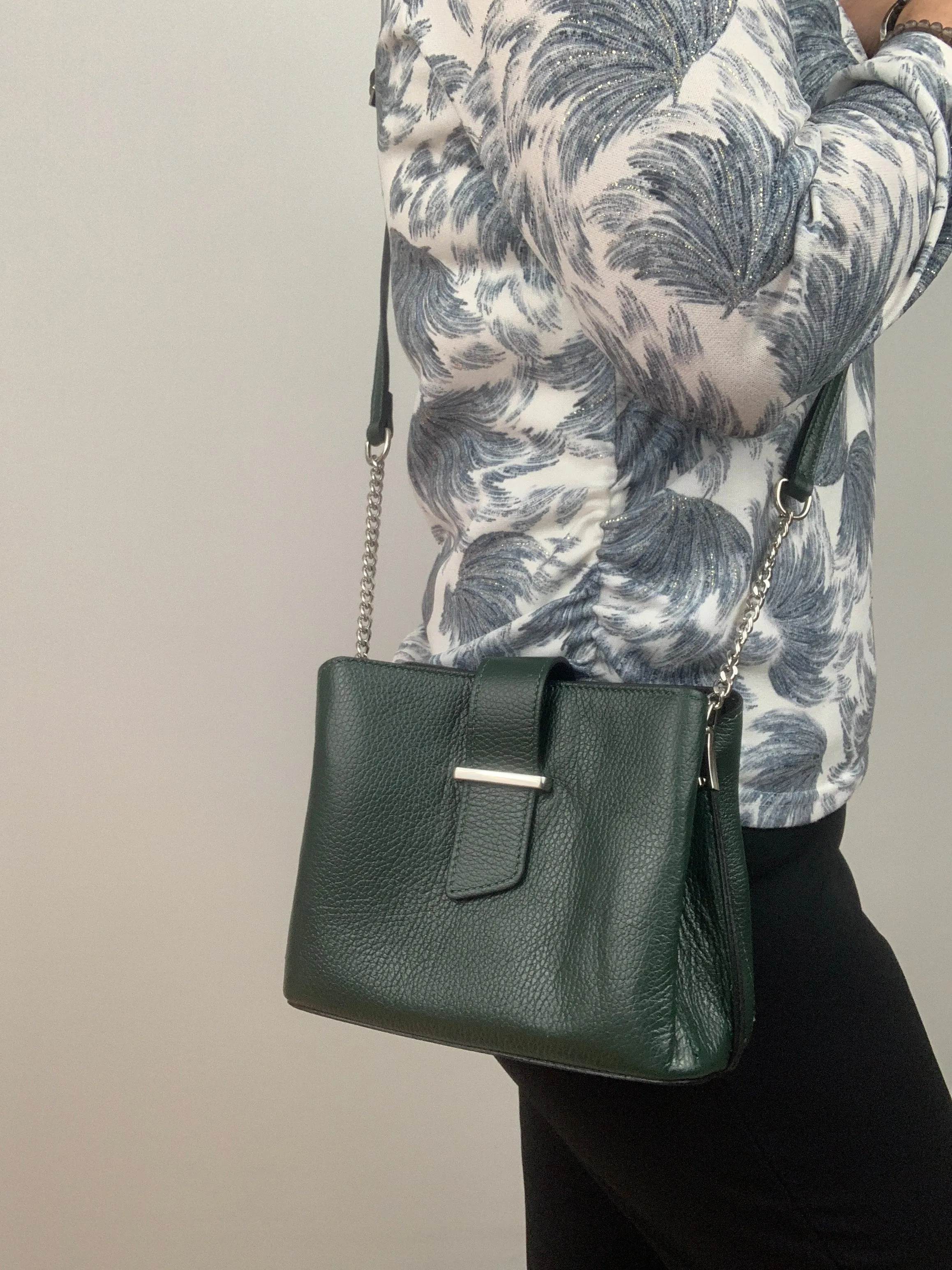 MILAN GREEN - Italian Genuine leather shoulder bag