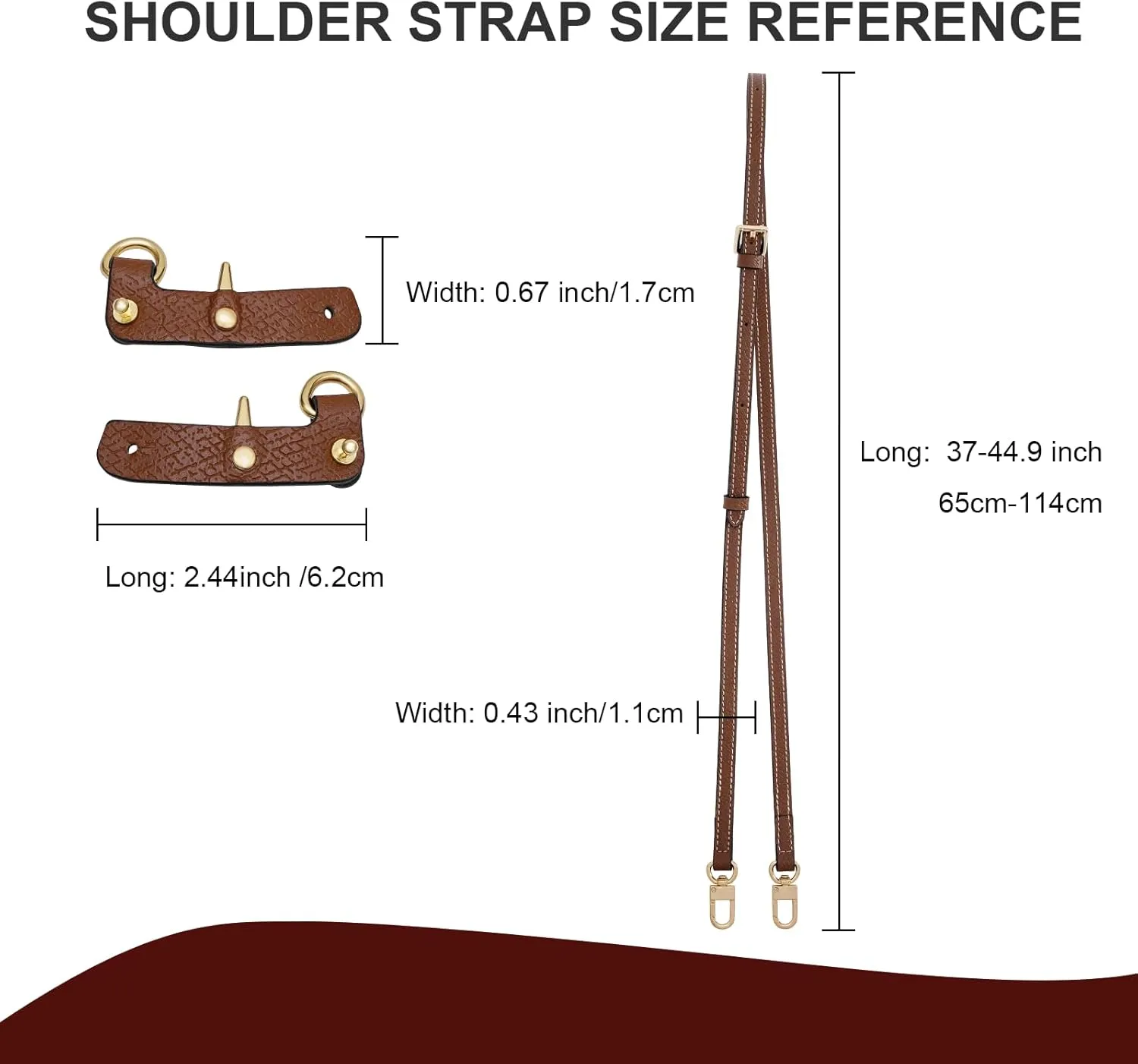 Mini Bags Leather Shoulder Strap for Longchamp Mini Bag Nude TAUPE Strap Kit