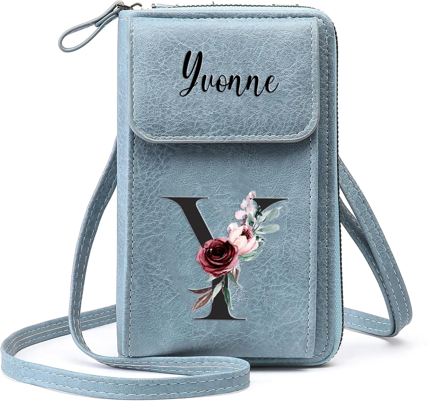 Mini Crossbody Bags for Women Custom Name Small Purse Personalized Initial Womens Crossbody Wallet Cellphone Purse