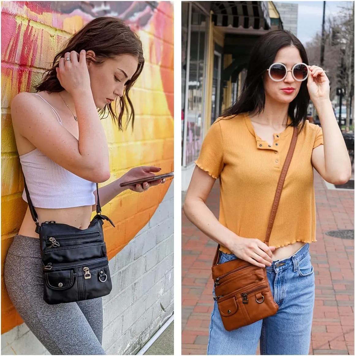 MINICAT Small Crossbody Purse Soft Synthetic Leather Crossbody Bags for Women