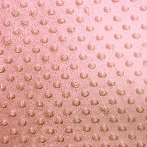 Minky Dimple Dot Soft Cuddle Fabric (Peach, 1 Yard)