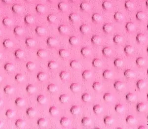 Minky Dimple Dot Soft Cuddle Fabric (Pink, 1 Yard)