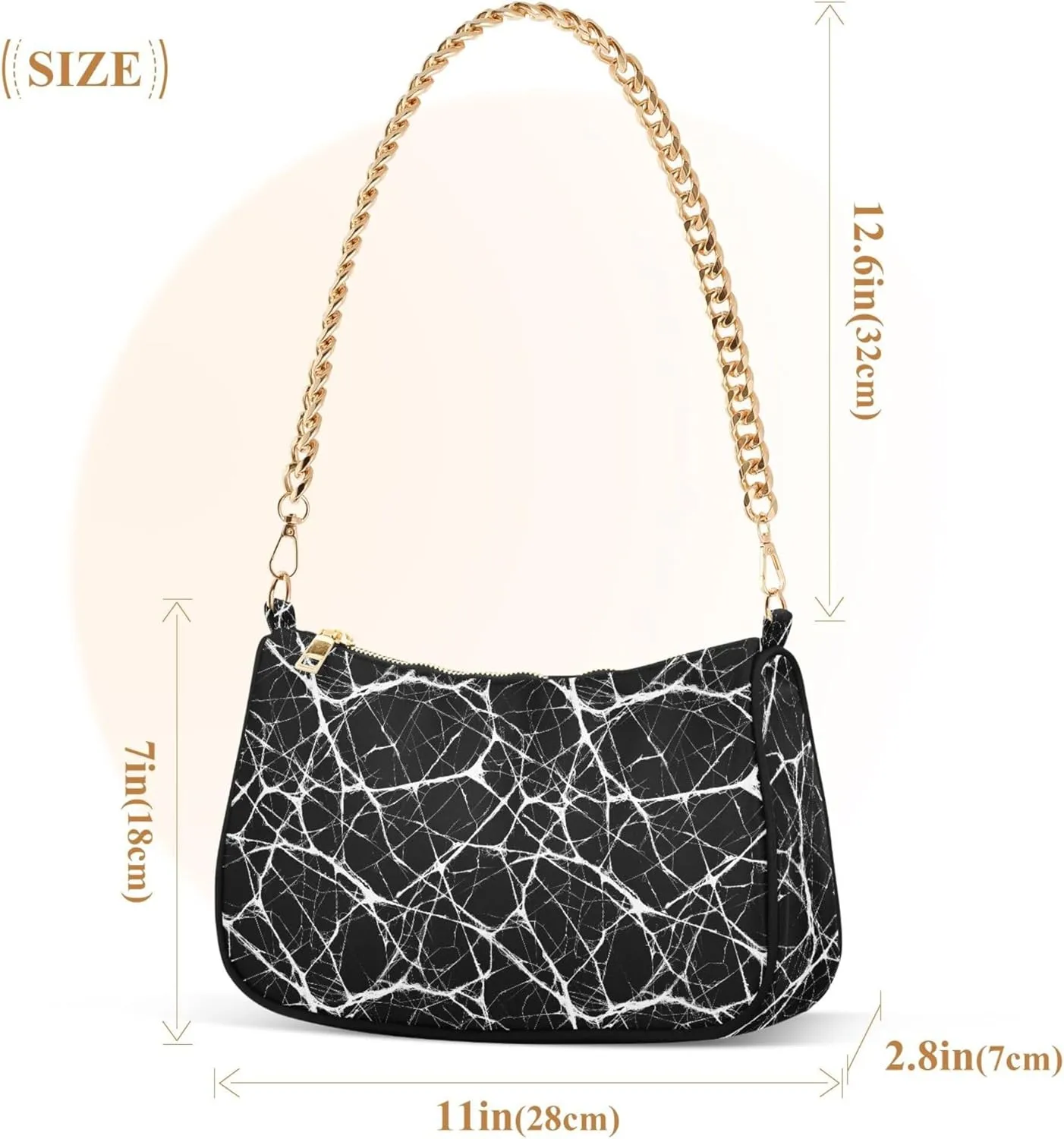 MNSRUU Handbag Purses Women Black Checkered Chain bag