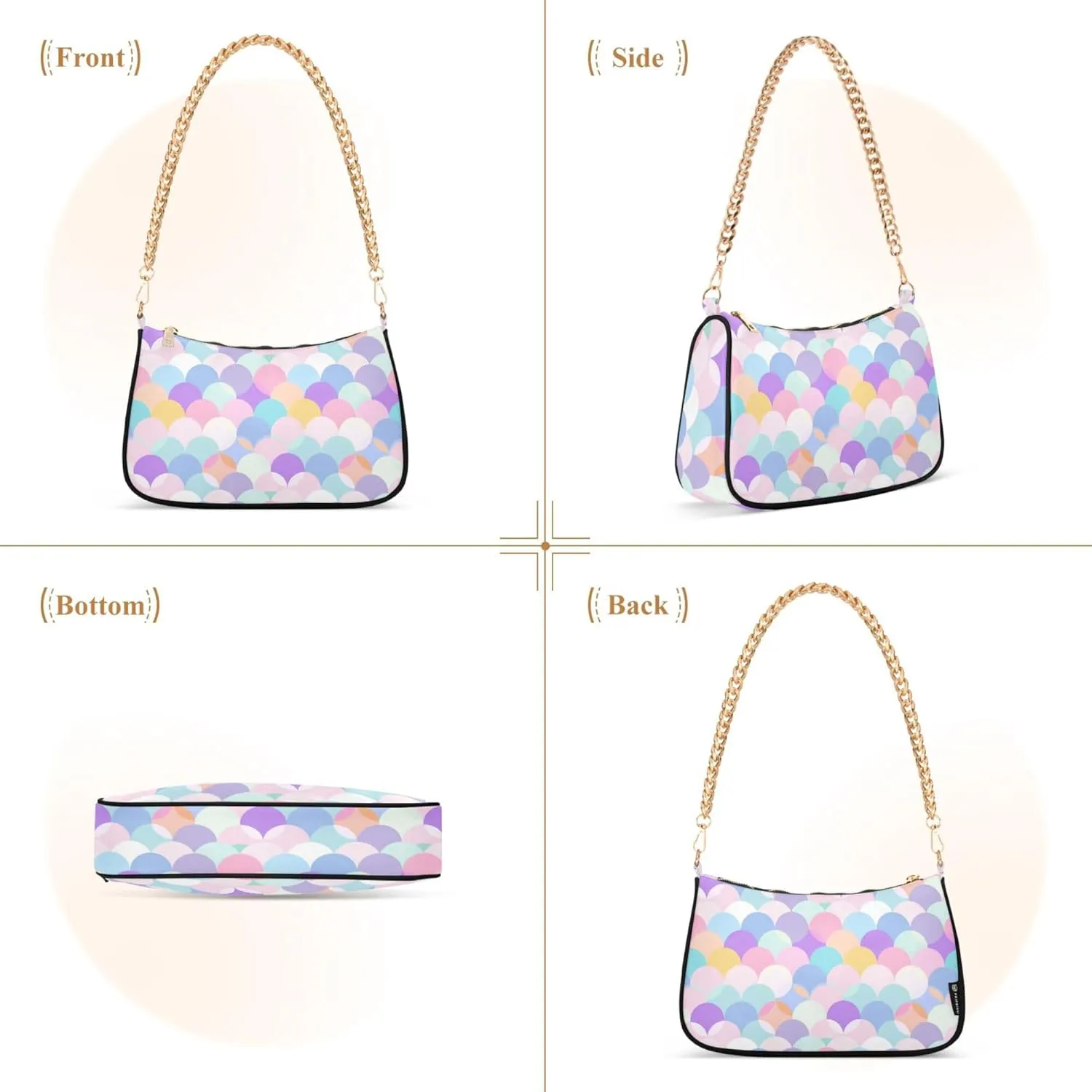 MNSRUU Handbag Purses Women Black Checkered Chain bag