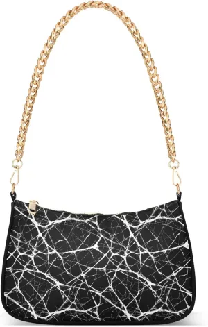 MNSRUU Handbag Purses Women Black Checkered Chain bag